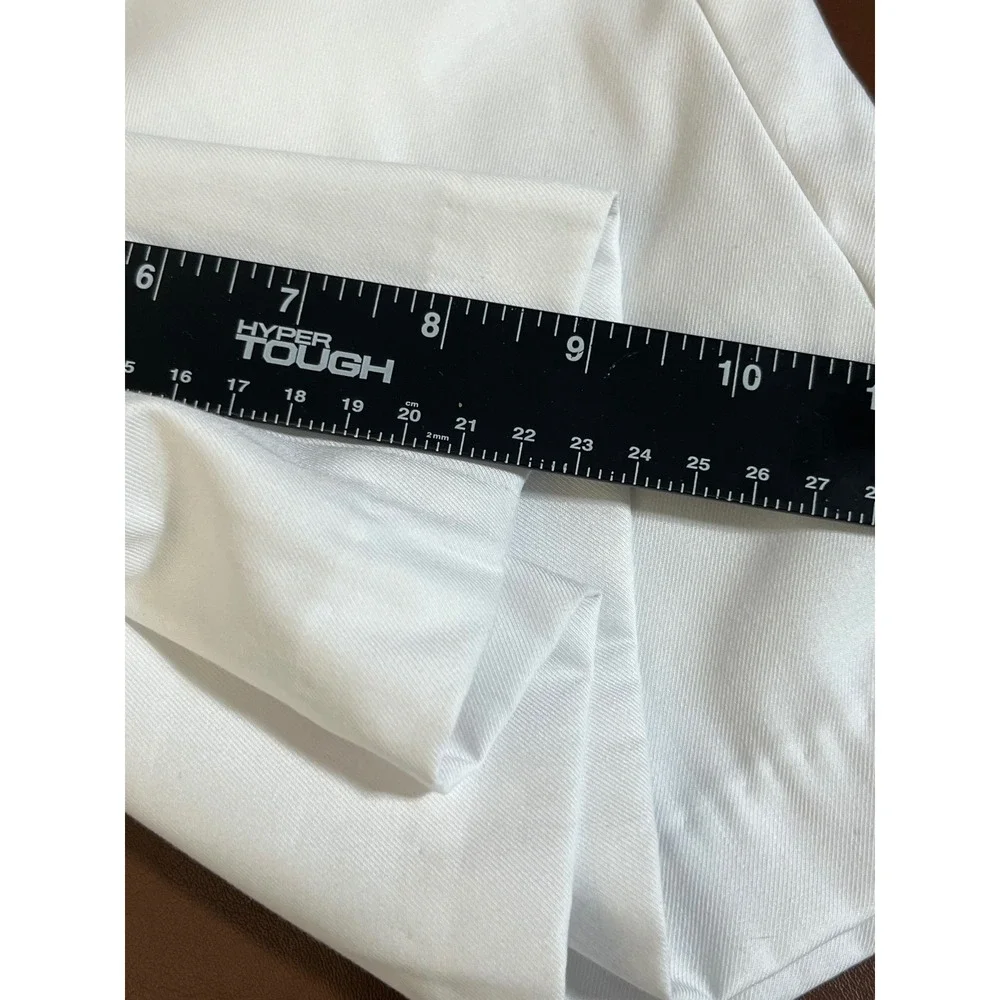 Bocaccio Golf Mens White Pleated Performance Shorts Classic Fit size 34